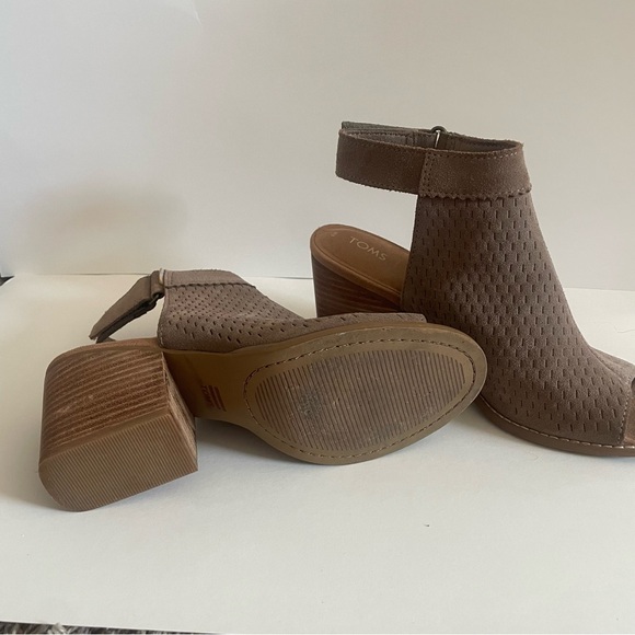 Toms Grenada Sandal Bootie Peep Toe Women’s Size 8 - Picture 9 of 11